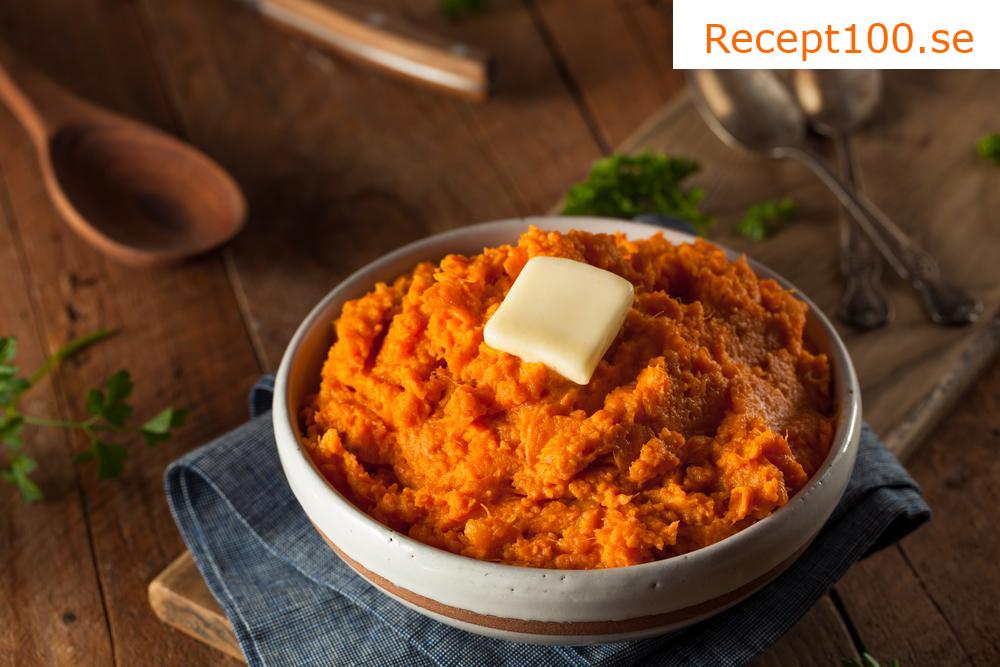 Ankklår med sötpotatis- och äppelpuré