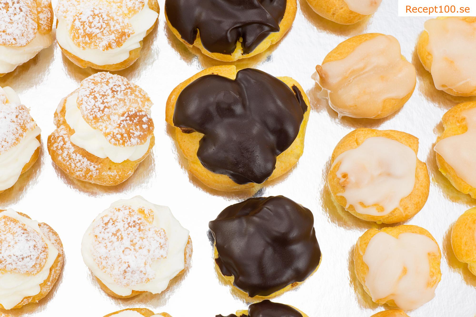Blåsbullar med chokladkräm