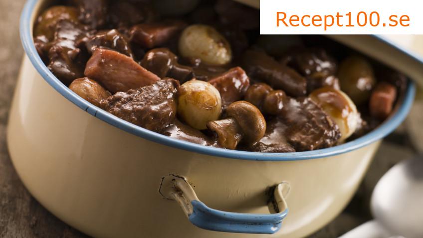 Burgundisk nötkött gryta