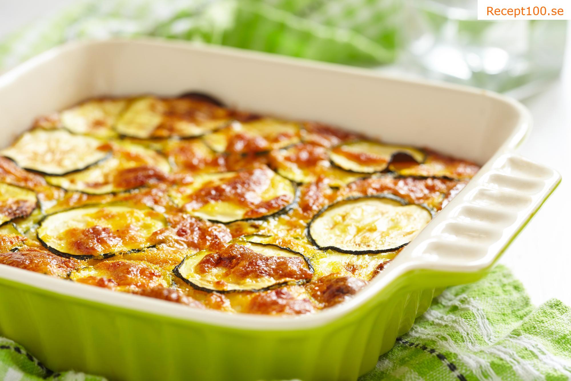 Couscous gratinerad med zucchini