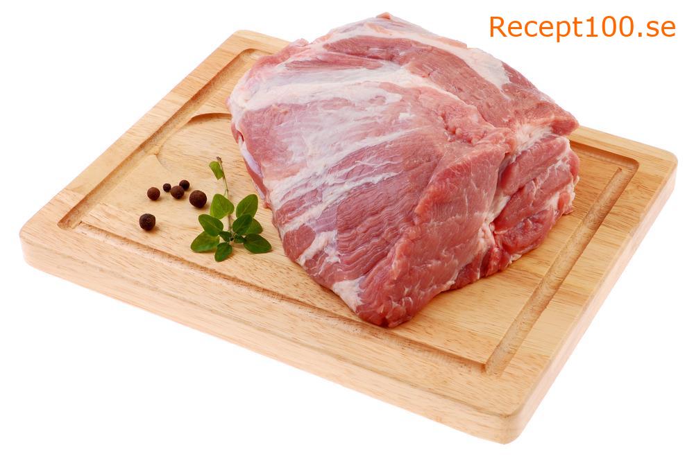 Fläskköttstrimlor med purjolök och champinjoner i grädde