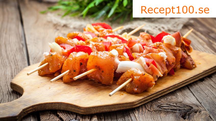 Grillade fläskspett