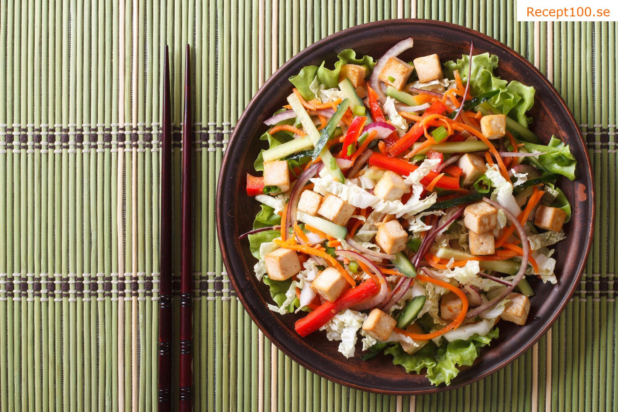 Grönsallad med tofu