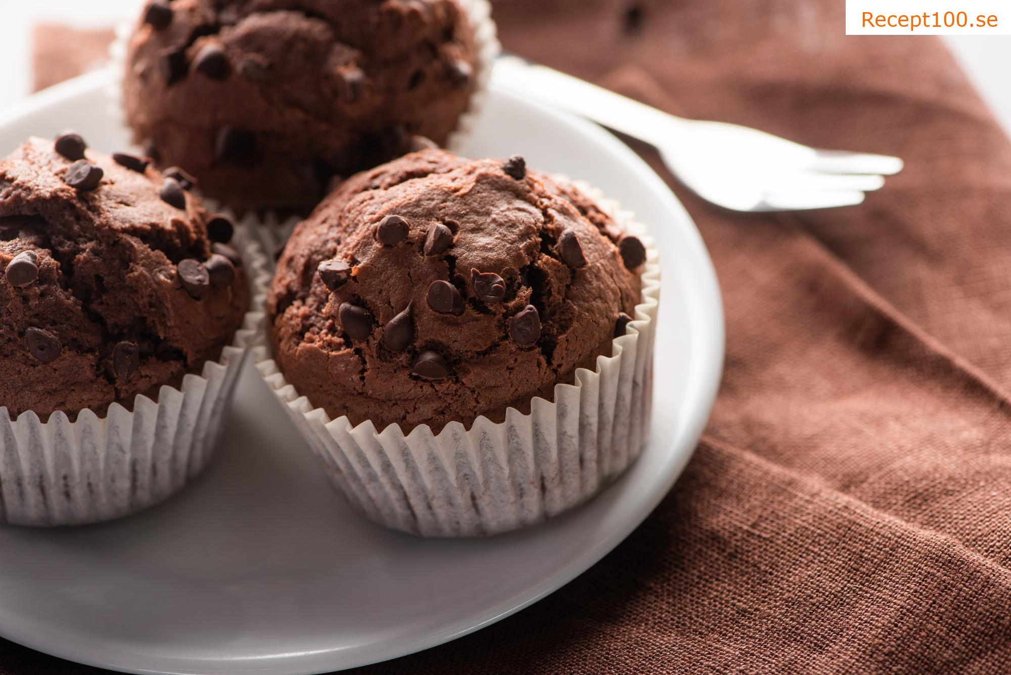 Hemmagjorda chokladmuffins