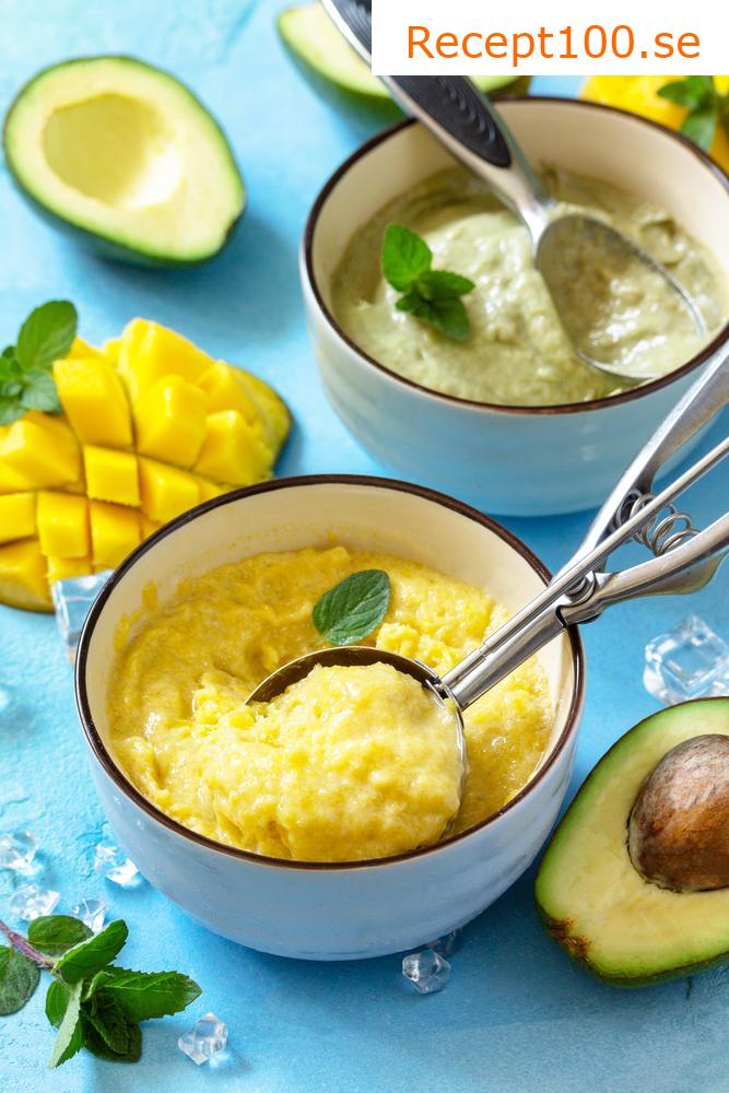 Kokospaj med mangokräm