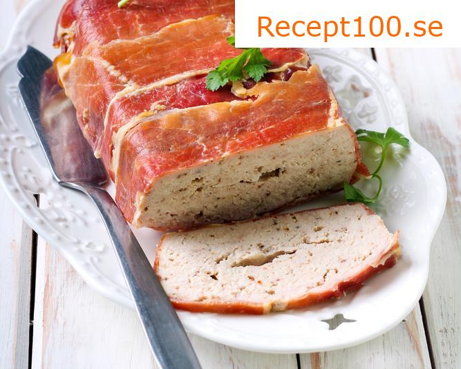 Köttfärslimpa i bacon
