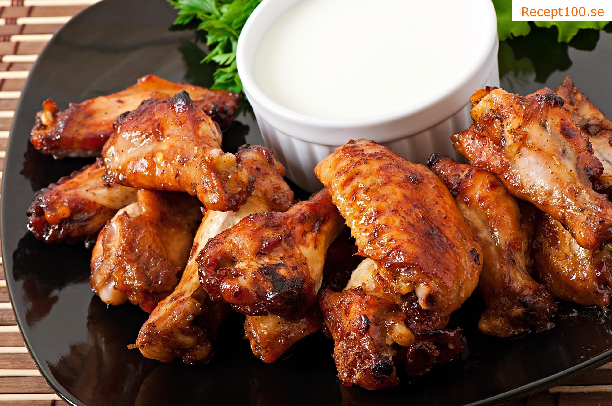 Kryddiga kycklingvingar