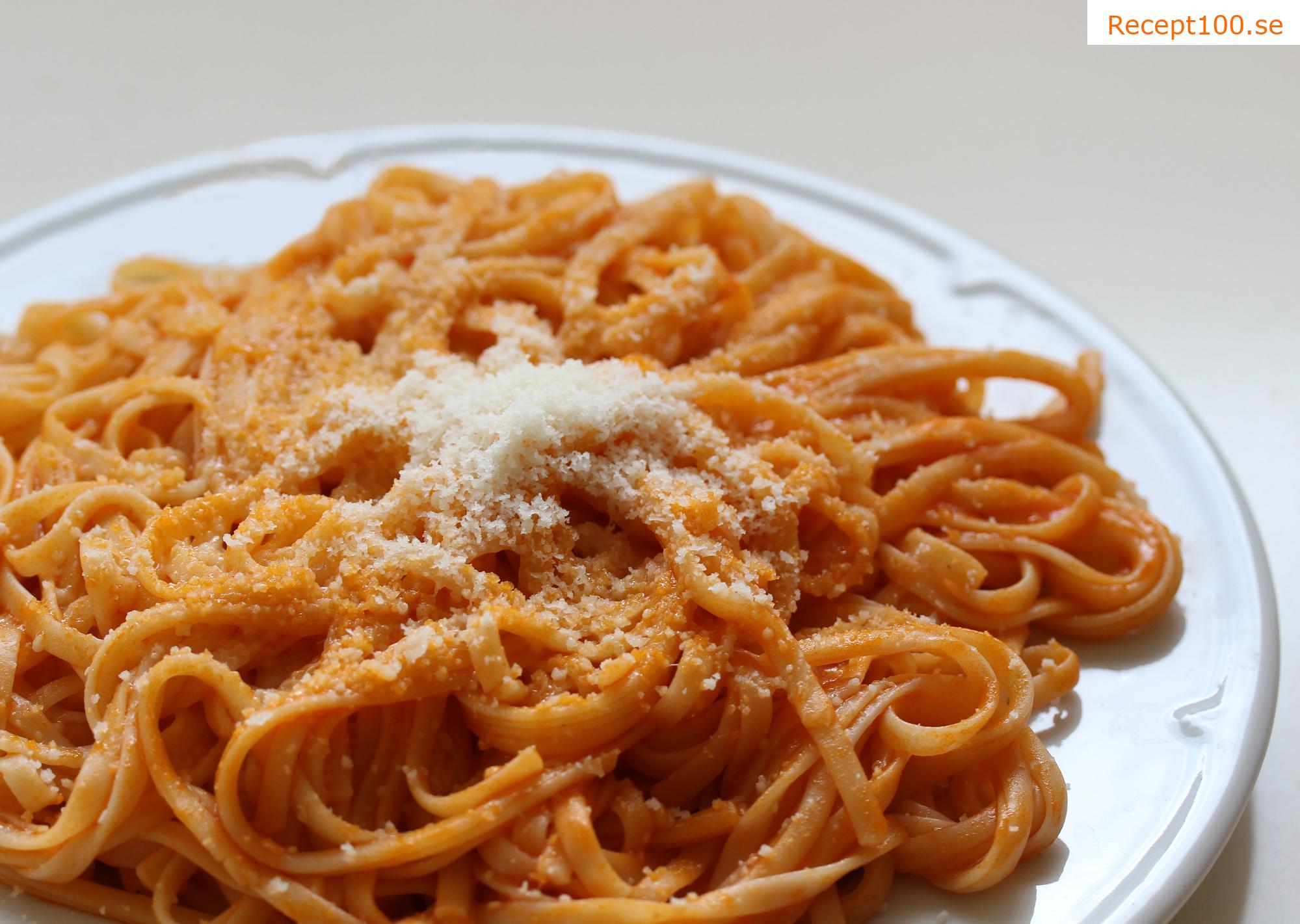 Linspasta med parmesanås