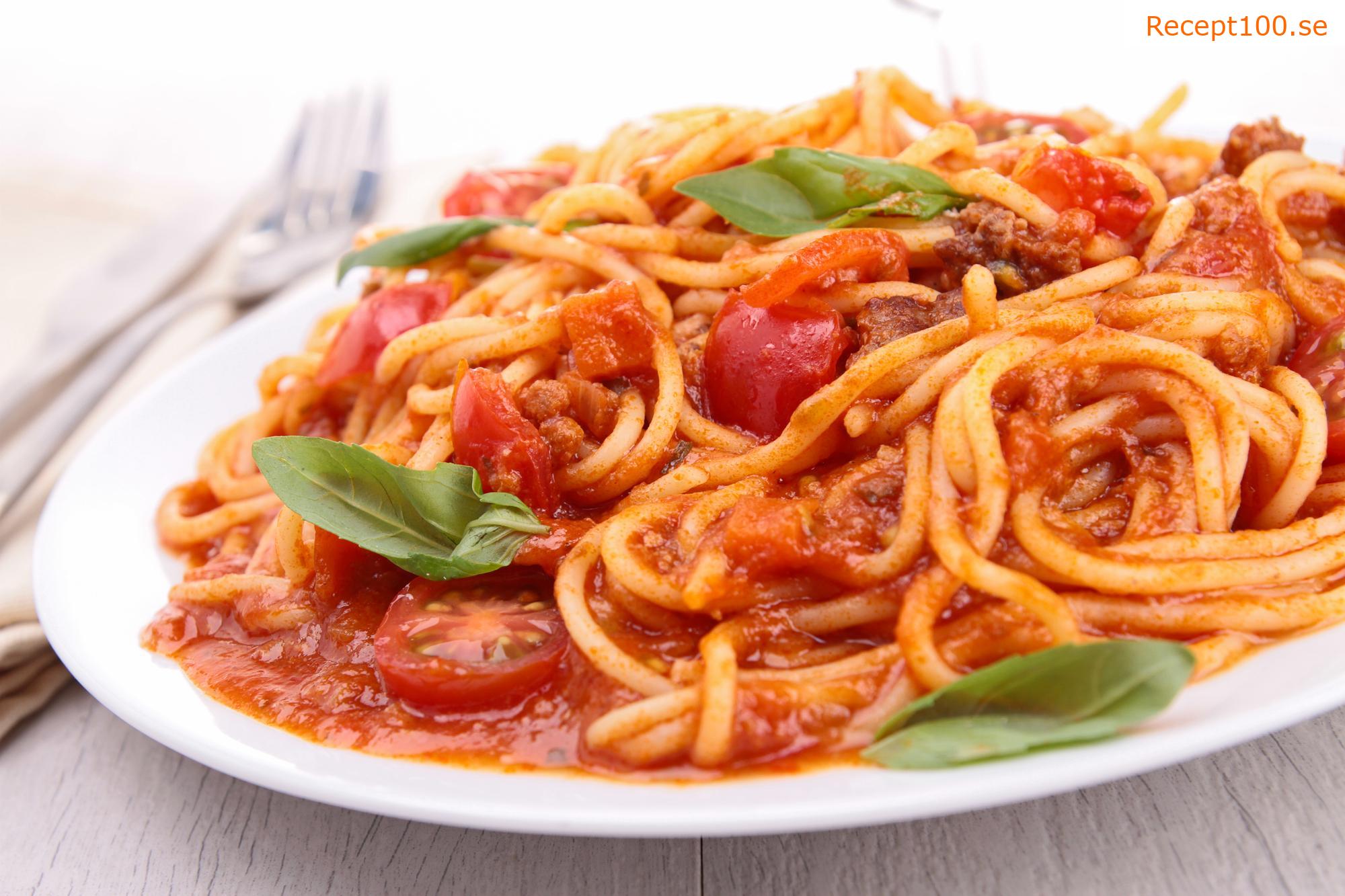 Omecka till spaghetti