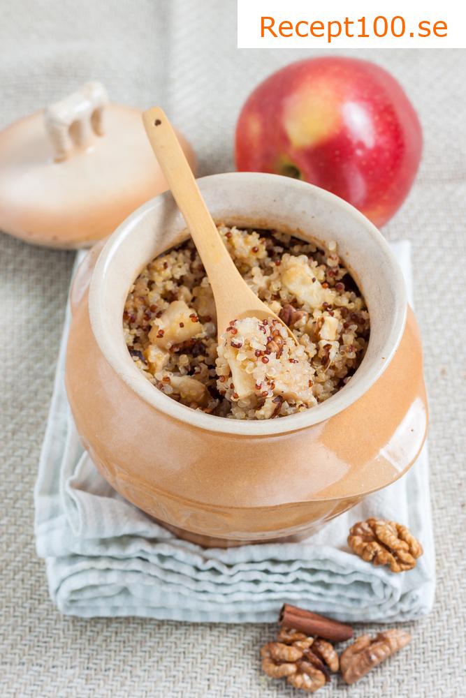 Quinoa gröt med rivna äpplen - för de minsta