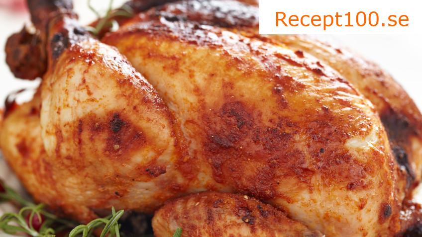 Saftig örtkyckling bakad i grovsalt