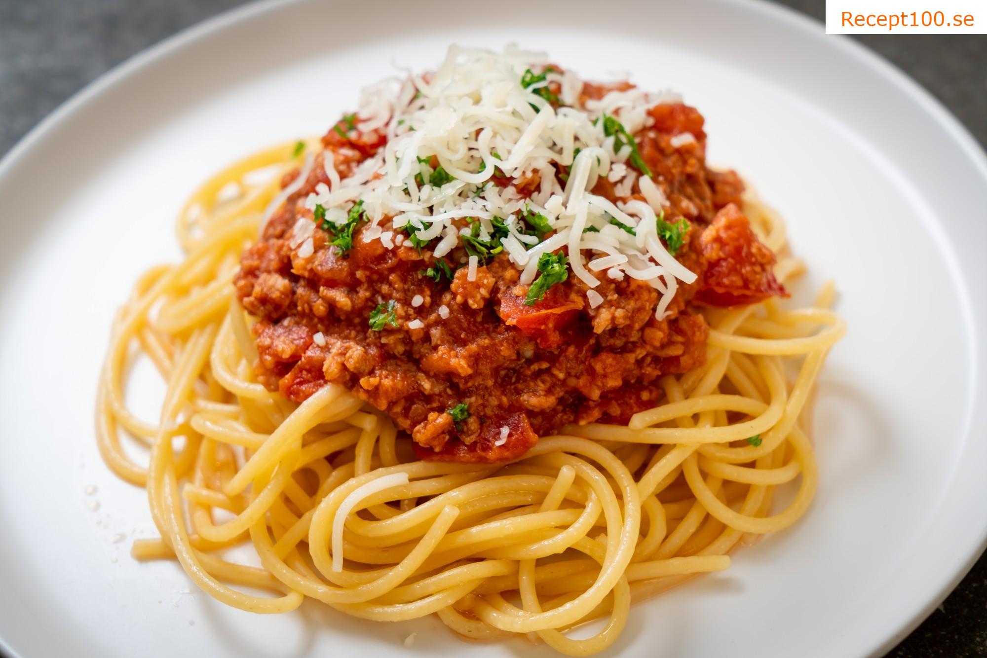 Spaghetti med köttfärs