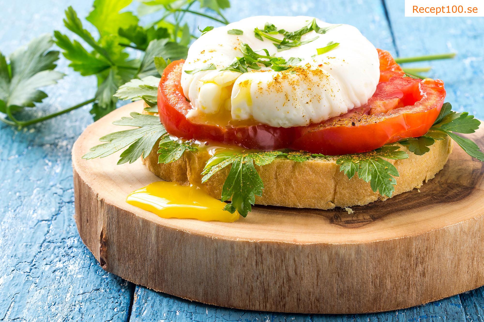 Spansk toast med pocherat ägg